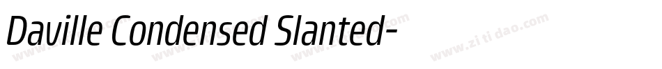 Daville Condensed Slanted字体转换